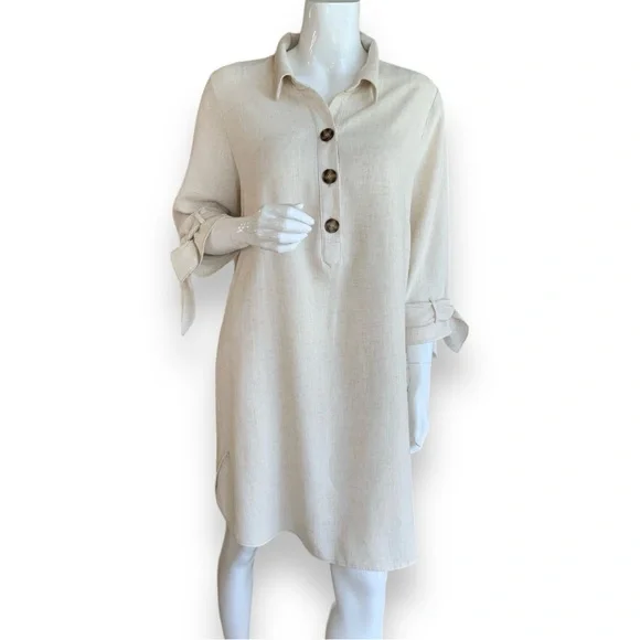 NAIF | Dresses | Naf Oatmeal Linen Blend Button Front Shift Dress Womens Size Large | Poshmark NAIF | Dresses | Naf Oatmeal Linen Blend Button Front Shift Dress Womens Size Large | Poshmark